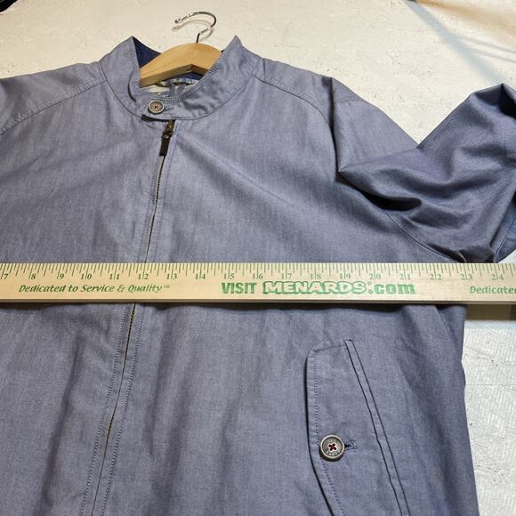 Ted Baker Jacket Full Zip Lightweight Blue Cotton Blend Size Unknown - Picture 4 of 11